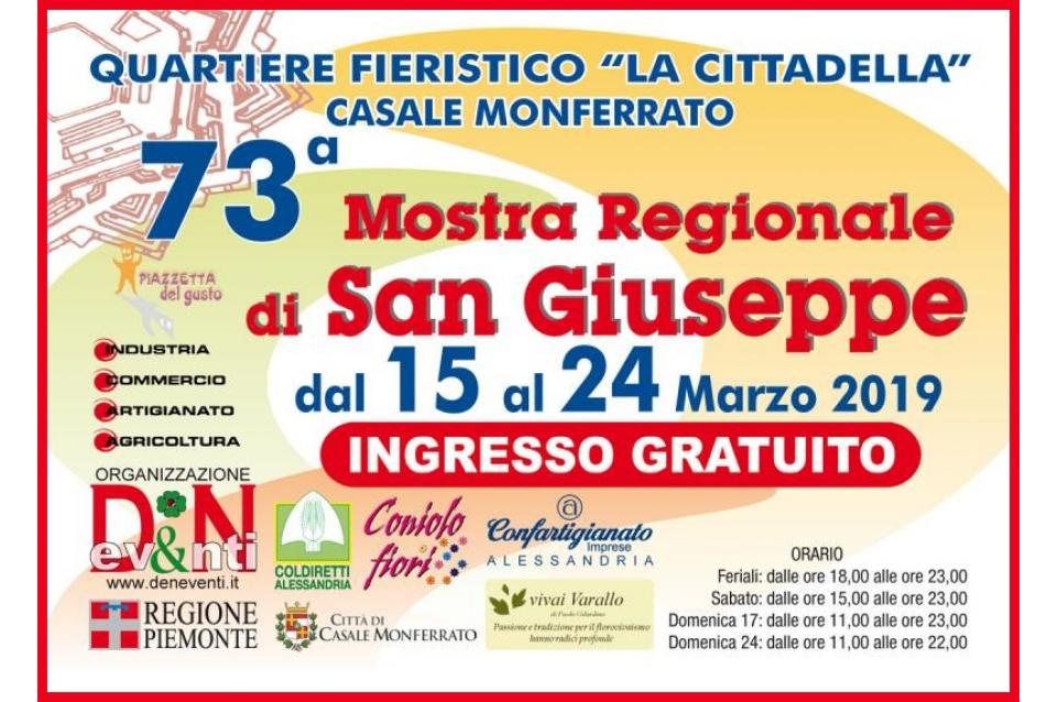 Mostra Regionale di San Giuseppe: dal 15 al 24 marzo a Casale Monferrato 