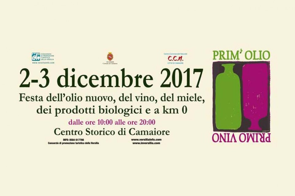 Prim'olio Primo Vino: l'1 e 2 dicembre a Camaiore 