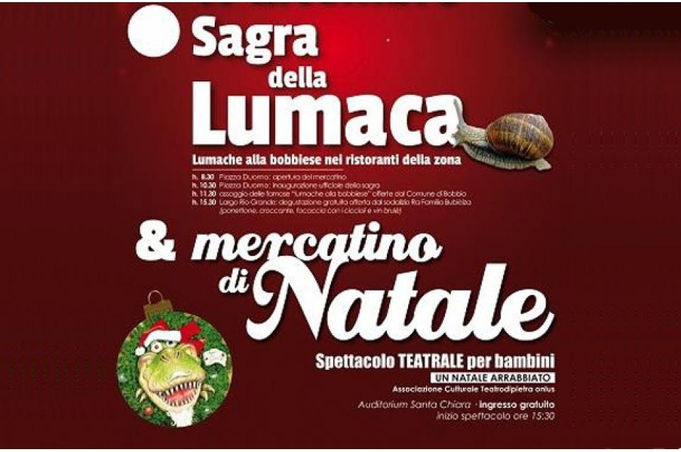 Sagra della Lumaca: a Bobbio il 9 dicembre il Natale si fa gustoso