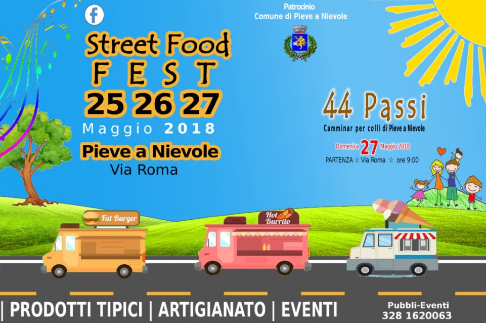Street Food Fest: dal 25 al 27 maggio appuntamento a Pieve a Nievole 