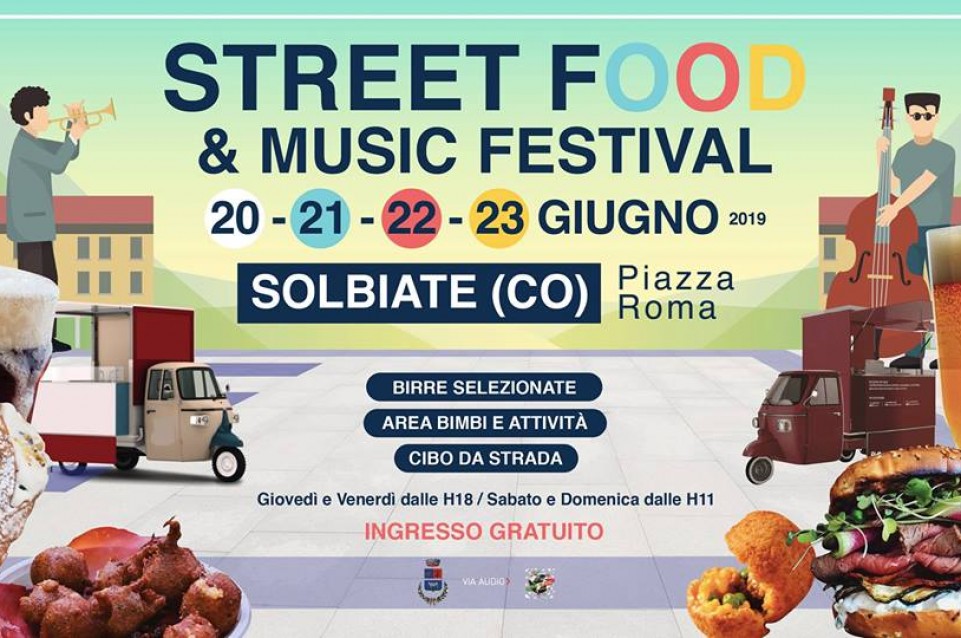 Street Food Festival: dal 22 al 24 giugno a Solbiate 