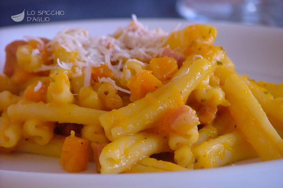 Ricetta - Pasta zucca e pancetta - Le ricette dello spicchio d'aglio